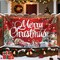 Large Merry Christmas Banner Decorations - 72x44 Inch Red Outdoor Christmas Sign(Red)44"L x 72"W